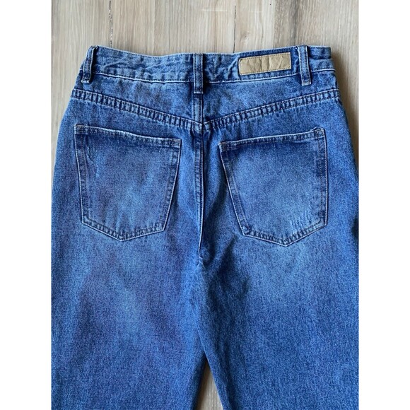 Cotton On Jeans Women’s Sz6 High Waisted 90s Blue Denim Pants Distressed Stretch - Picture 13 of 15